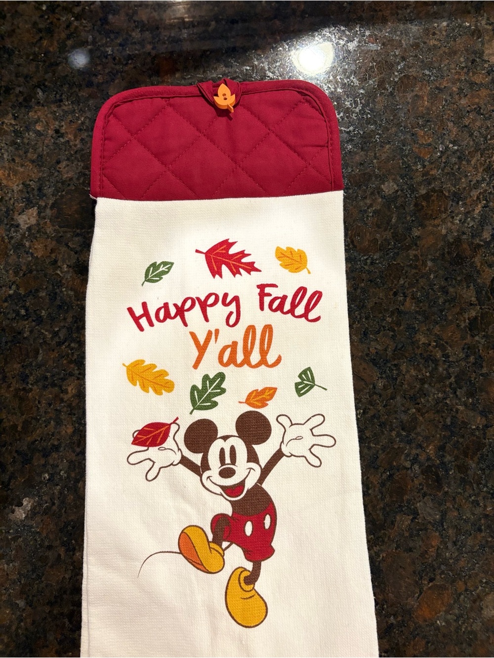 Disney Mickey Mouse Fall Kitchen hanging Towel